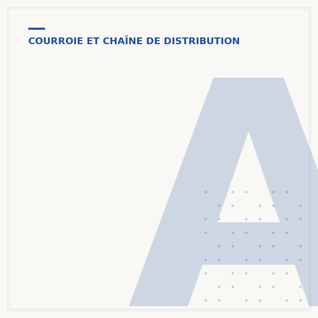À quoi sert la courroie de distribution ?