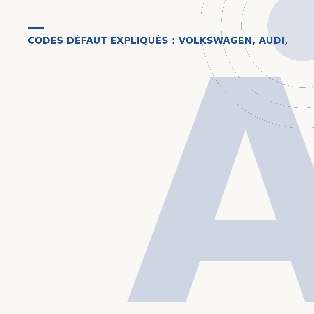 Audi P0234 : comprendre le code défaut et ses implications