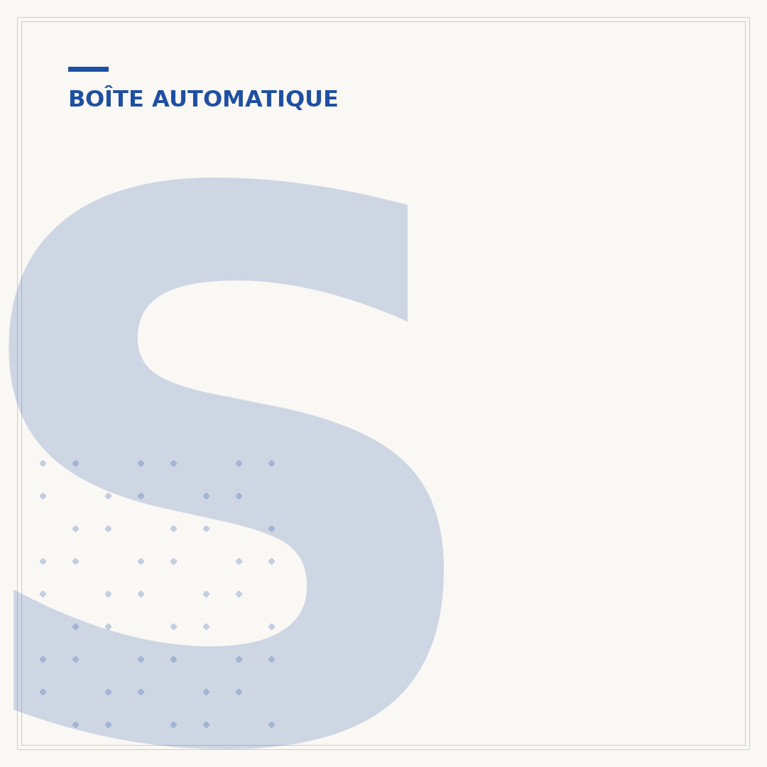 Signification des lettres de la boîte de vitesse automatique