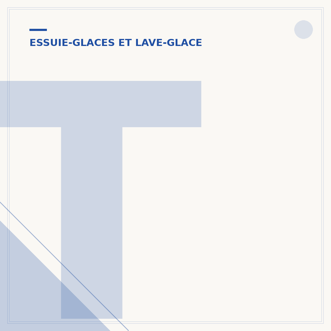 Tableau des essuie-glaces Bosch