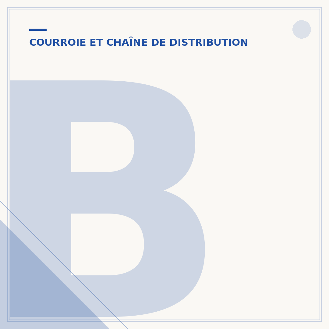 Bruit de courroie de distribution au ralenti