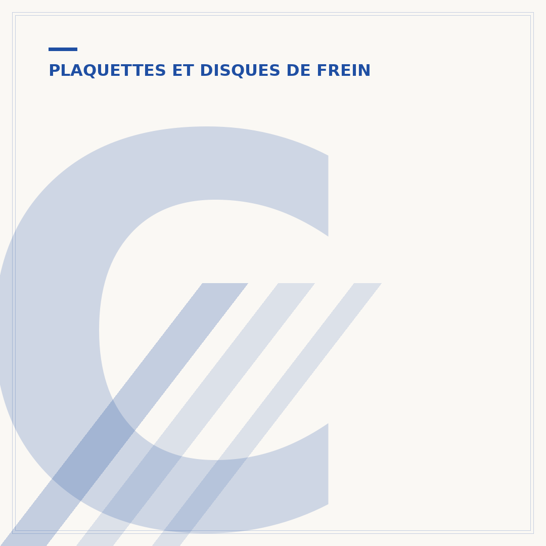 Combien de plaquettes de frein sur une voiture ?