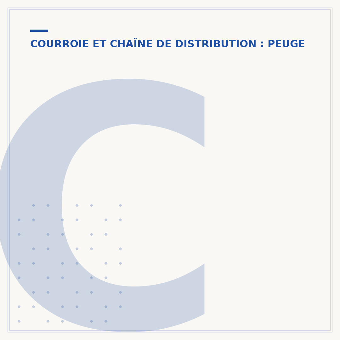 Courroie de distribution de la C4