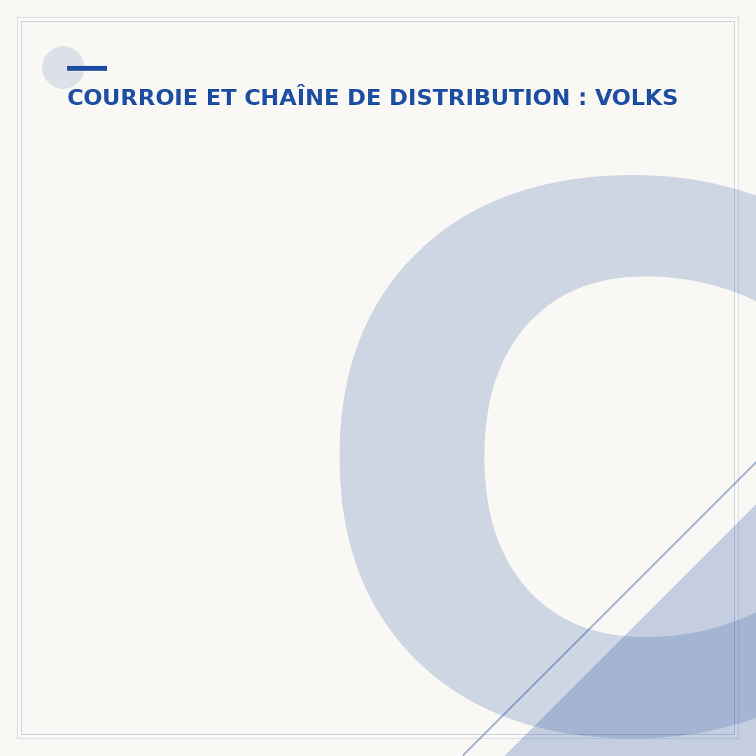 Courroie de distribution de la Polo 5