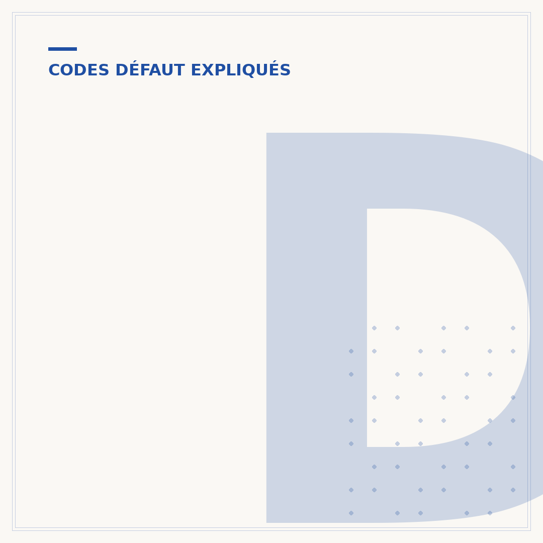 Défaut P20E8 : comprendre et résoudre le code d'erreur