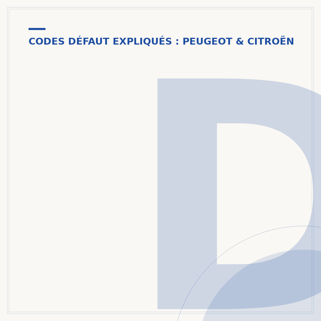 DTC P0100 Peugeot : comprendre le code défaut MAF
