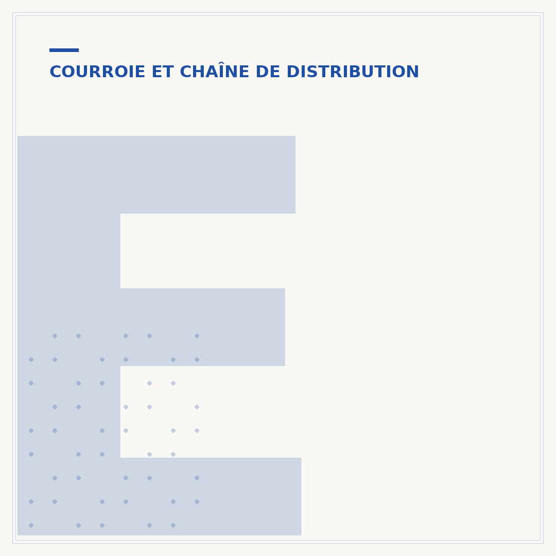 Entretien chaîne de distribution : ce qu'il faut savoir