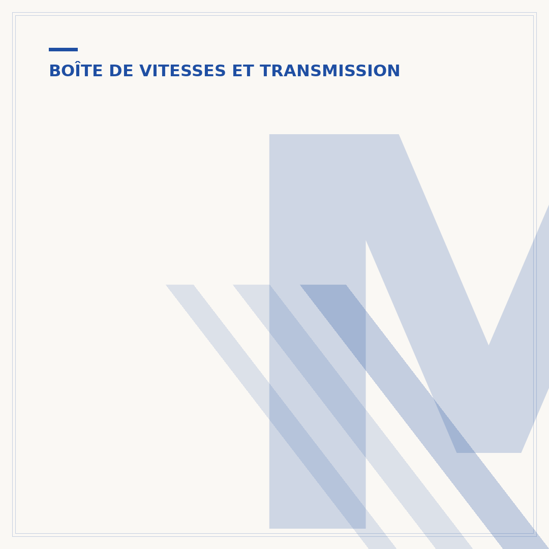 Montage de la boîte de vitesses