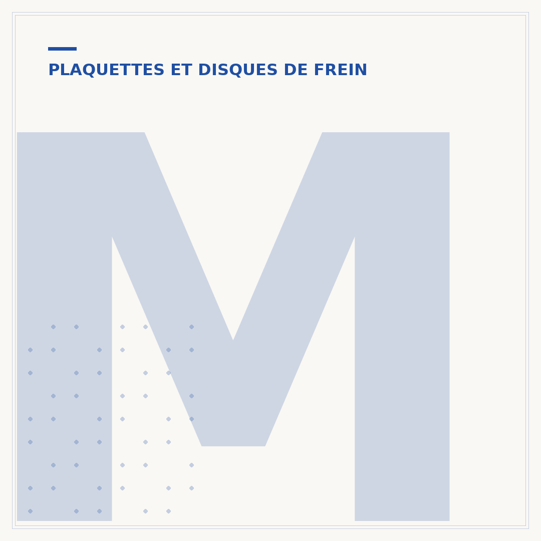 Montage des disques et plaquettes de frein