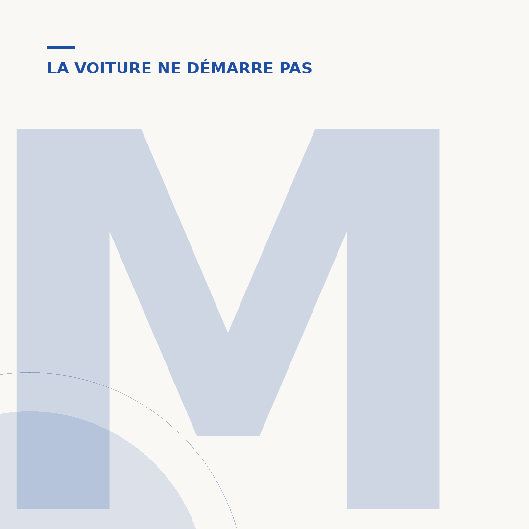 Moteur qui ne démarre pas