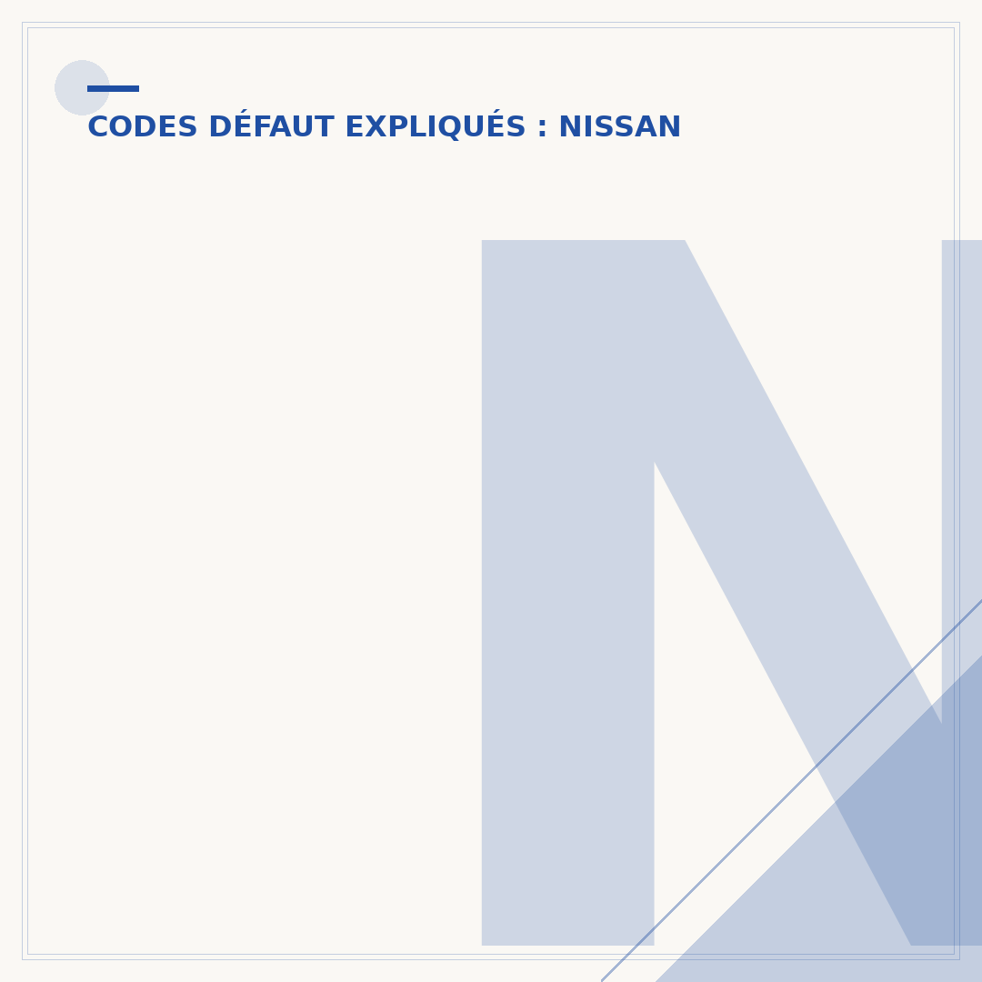 Nissan P2263 : comprendre le code défaut et ses origines