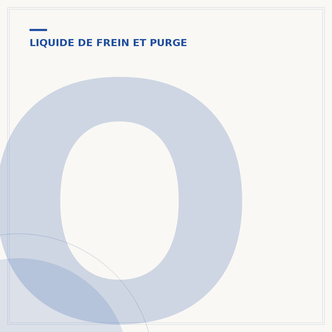 Ordre de purge des freins