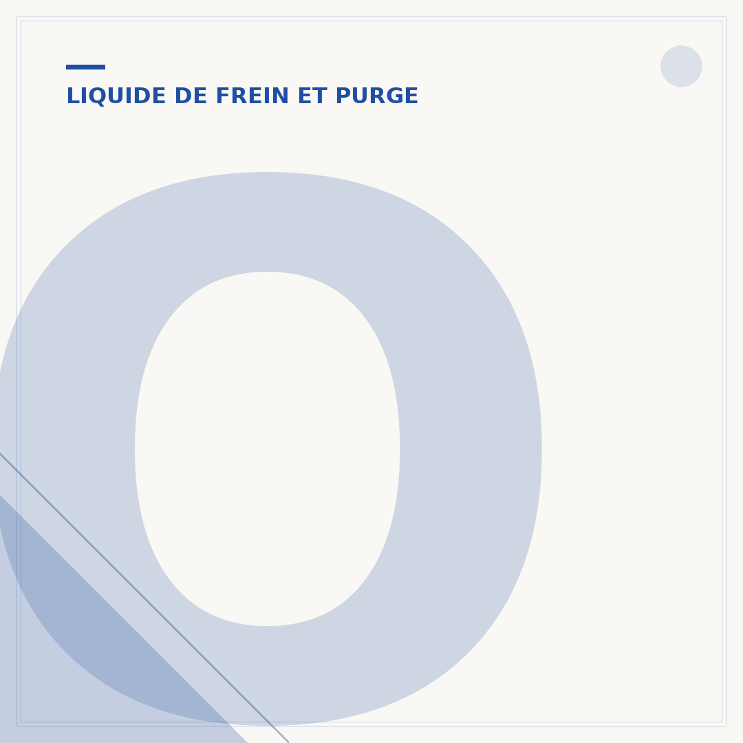 Ordre de purge du liquide de frein