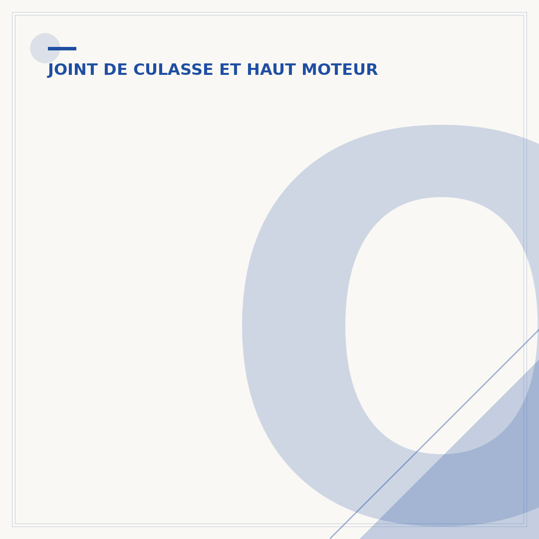 Ordre de serrage de la culasse