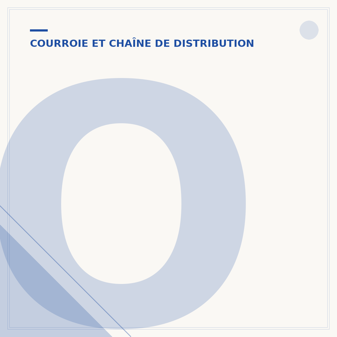 Où se trouve la chaîne de distribution dans votre véhicule ?