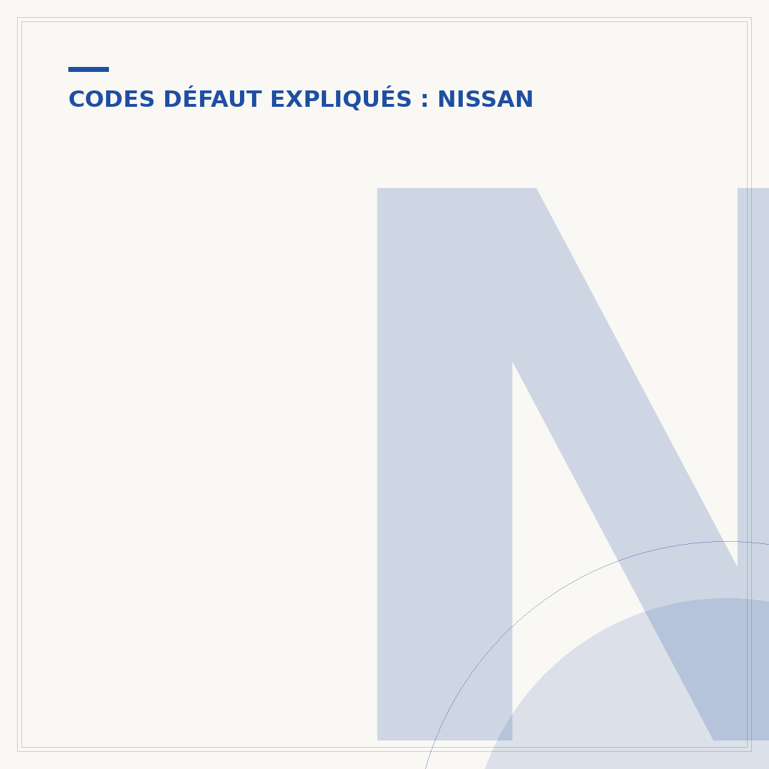 Nissan P0335 : comprendre le code défaut et ses causes