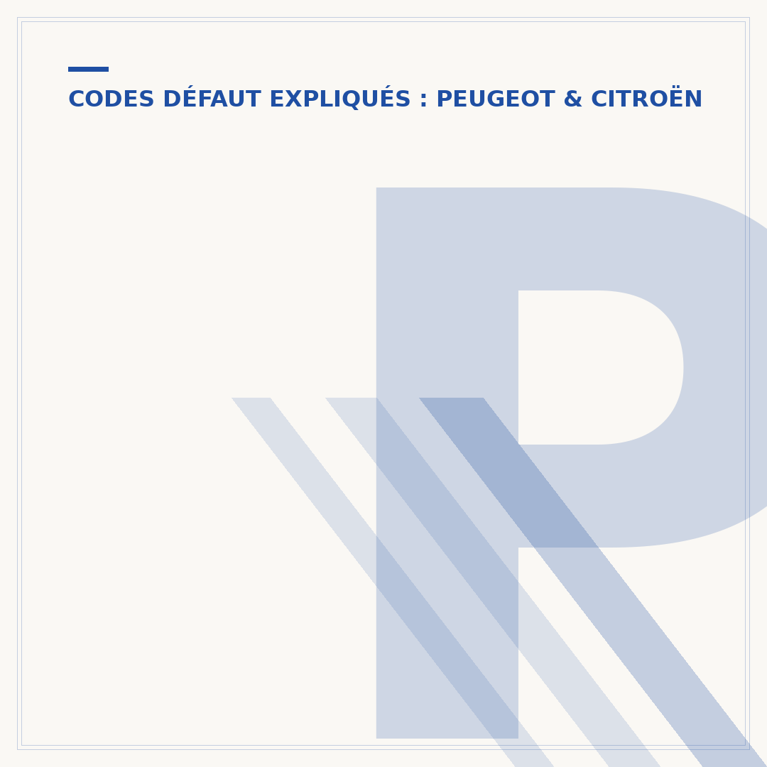 P0409 Citroën : comprendre le code défaut et ses symptômes