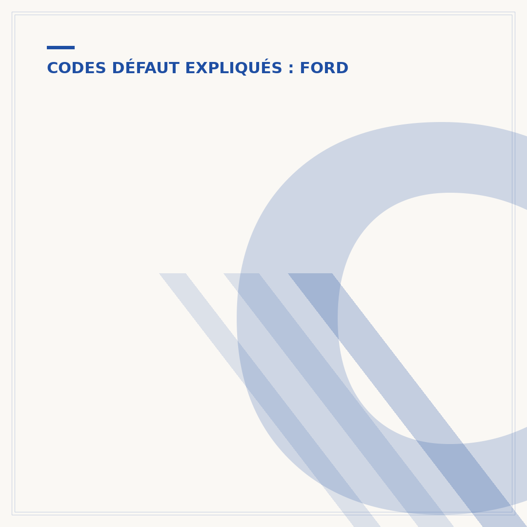Code défaut P2002 Ford : causes, symptômes et solutions