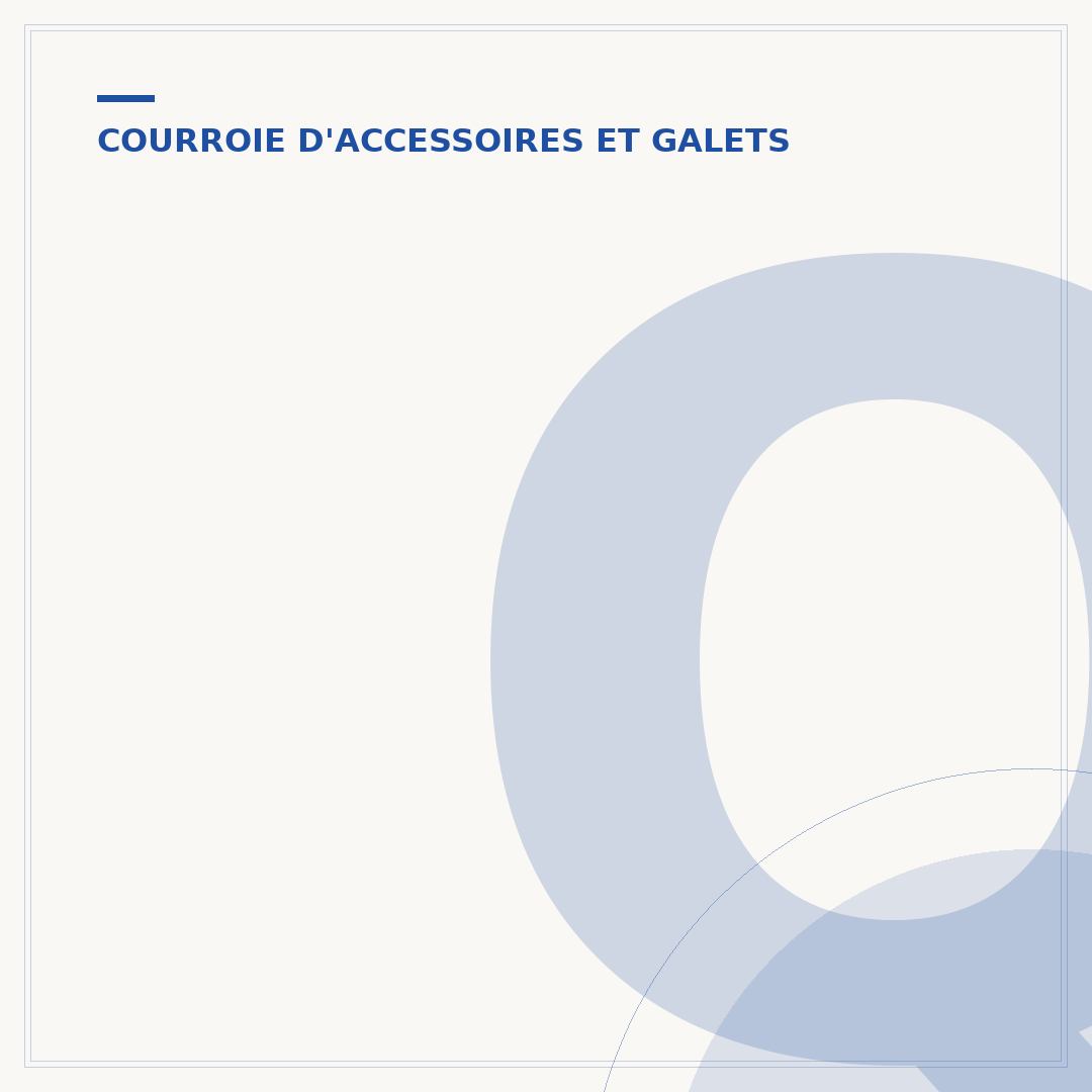 Quand changer la courroie d'accessoire ?
