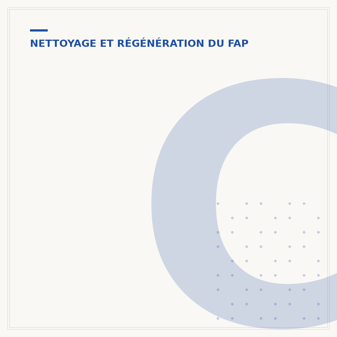 Comment régénérer un FAP