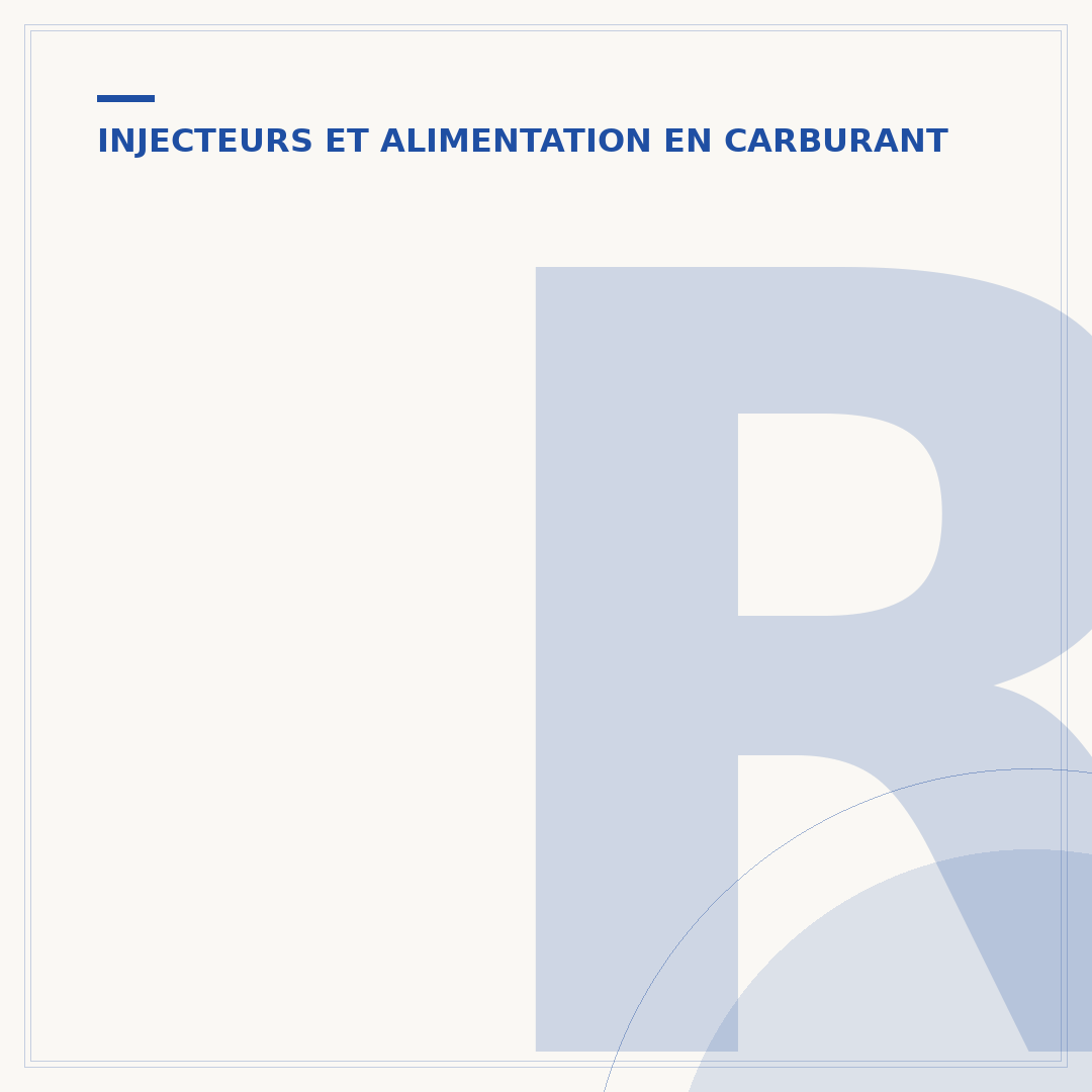 Réglage des injecteurs
