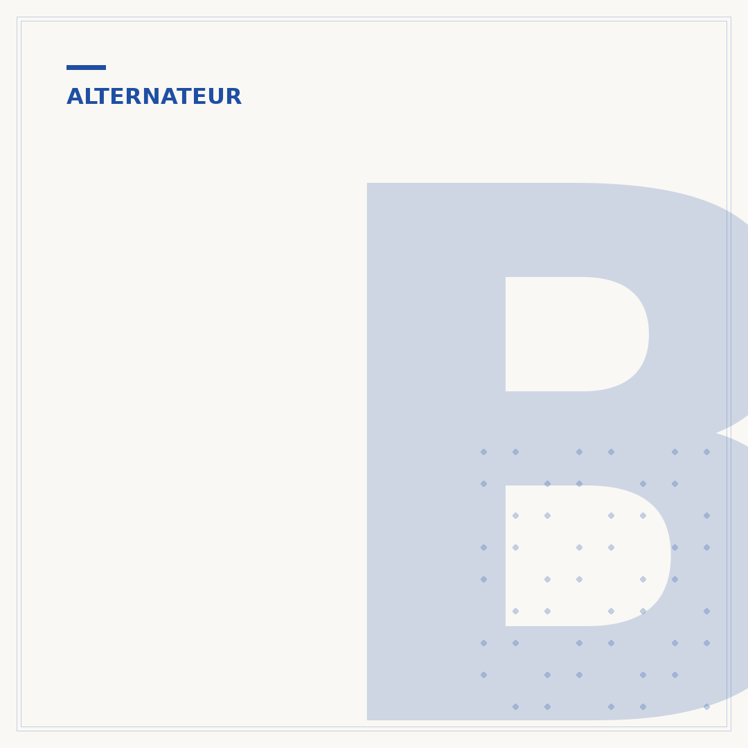 Bruit de roulement de l'alternateur