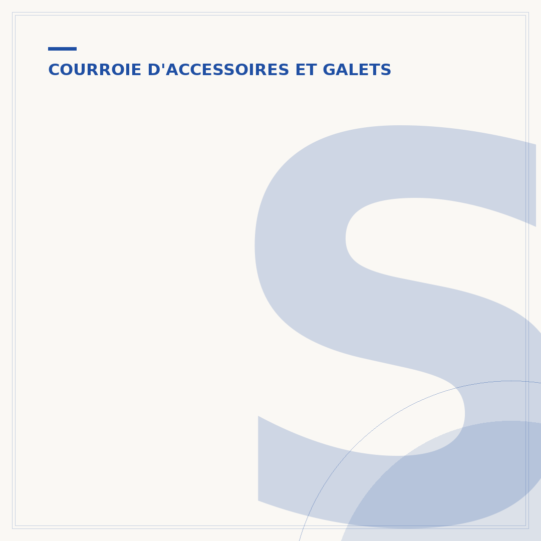 Schéma de la courroie d'accessoires de la 206