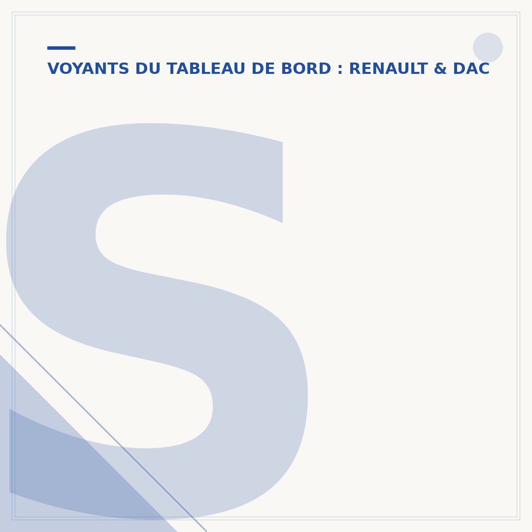 Signification des voyants de tableau de bord Mégane 4