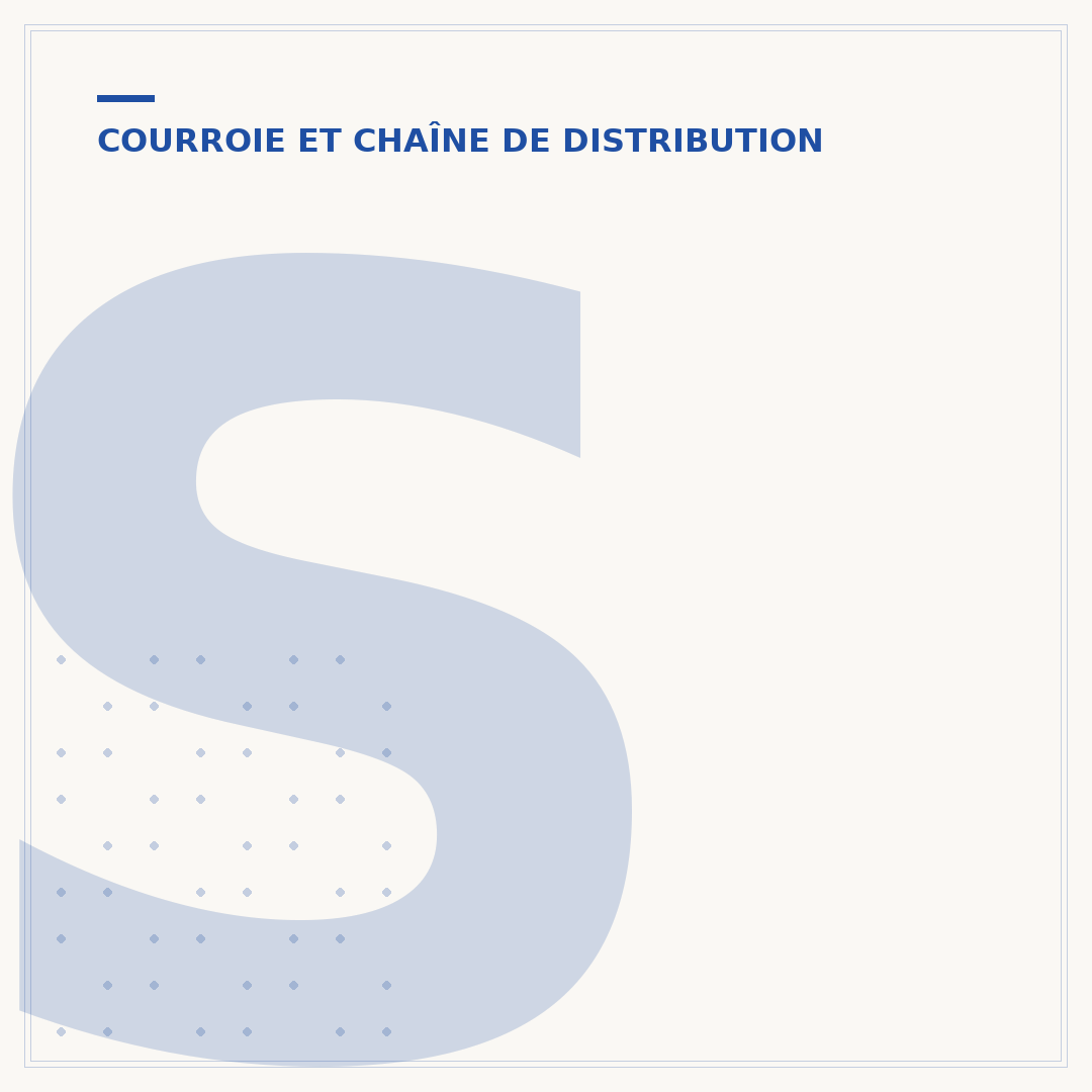 Symptômes de la courroie de distribution
