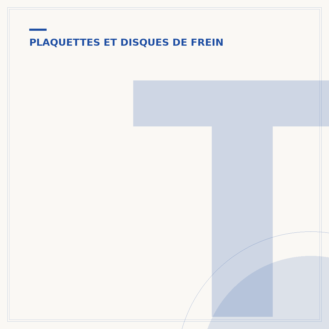 Temps de changement des plaquettes et disques de frein