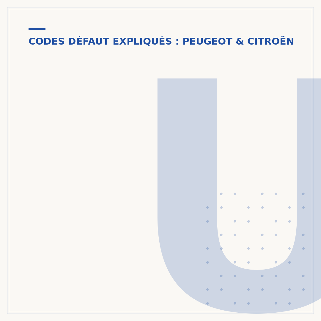 U1118 Peugeot : comprendre le code et ses causes