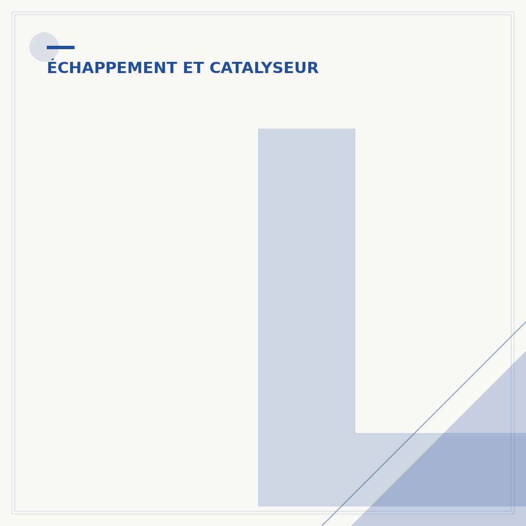 Le catalyseur de voiture
