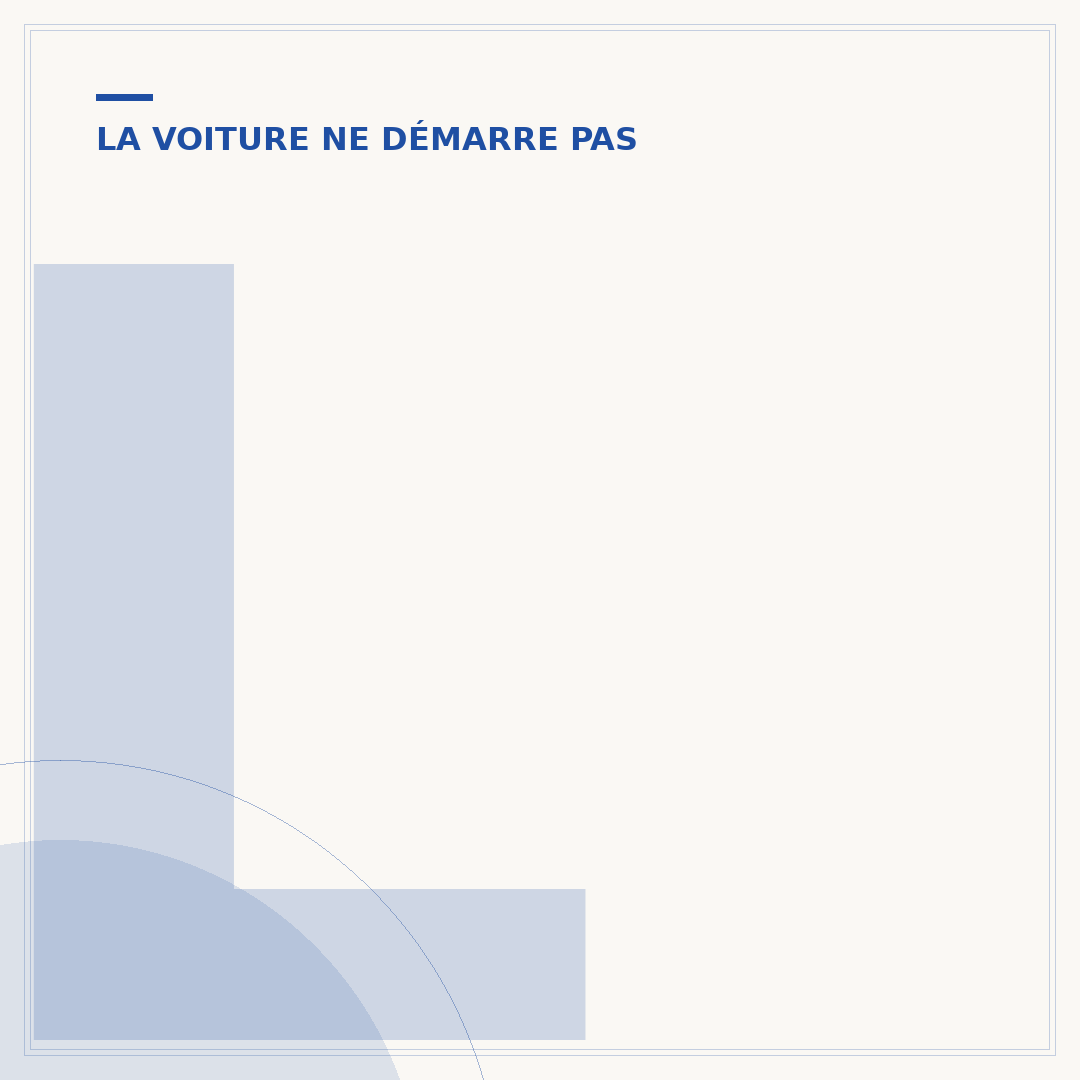 La voiture ne démarre pas mais la batterie est OK