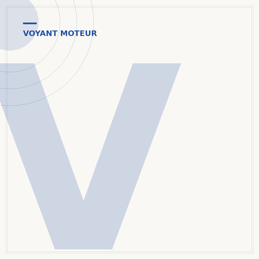 Voyant moteur qui s'allume et s'éteint en roulant