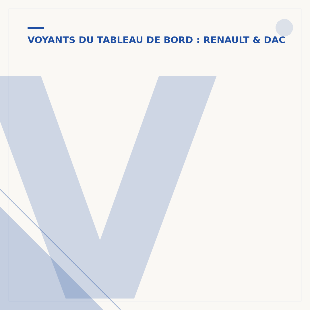 Voyant du tableau de bord de la Clio 3 diesel