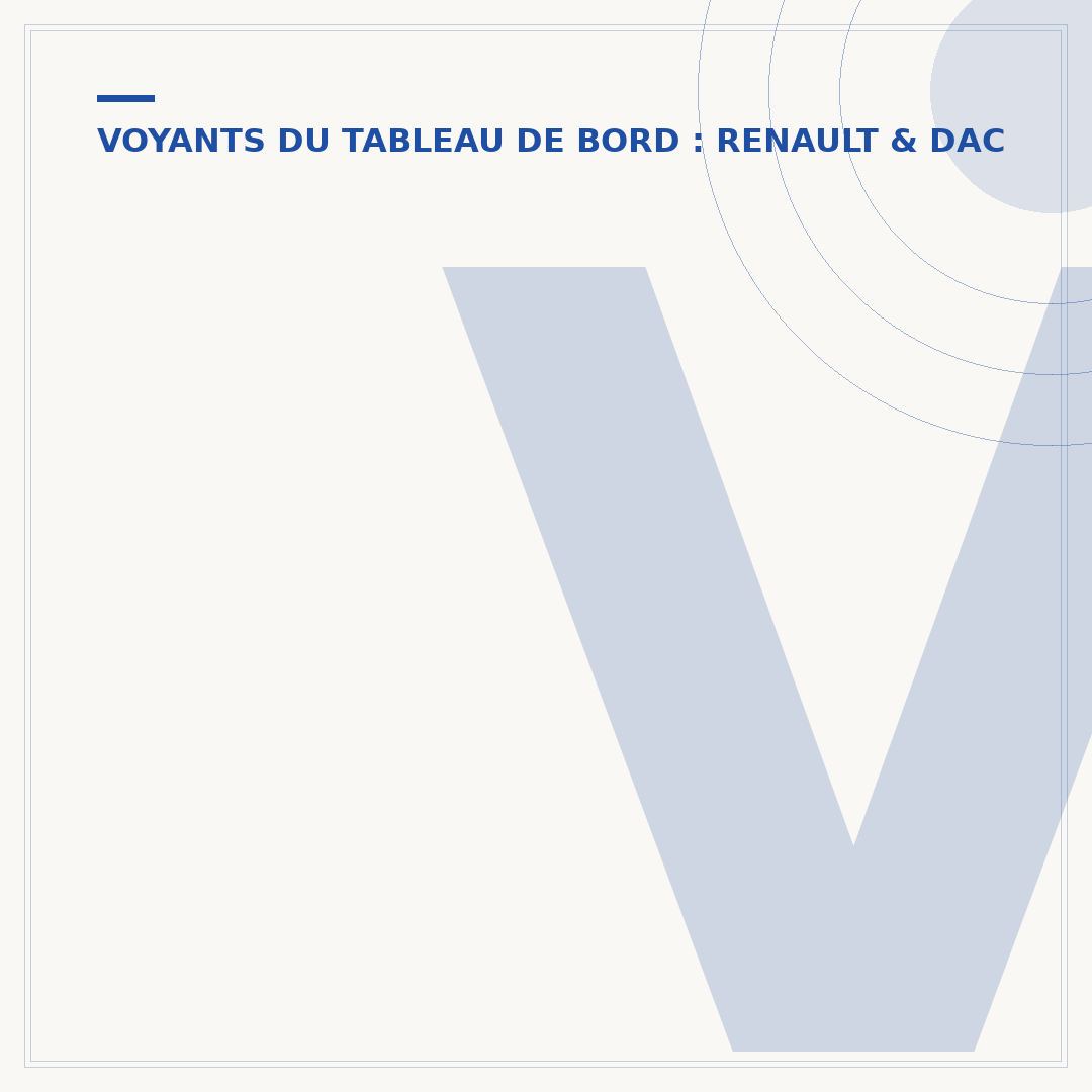 Voyant du tableau de bord Renault Captur