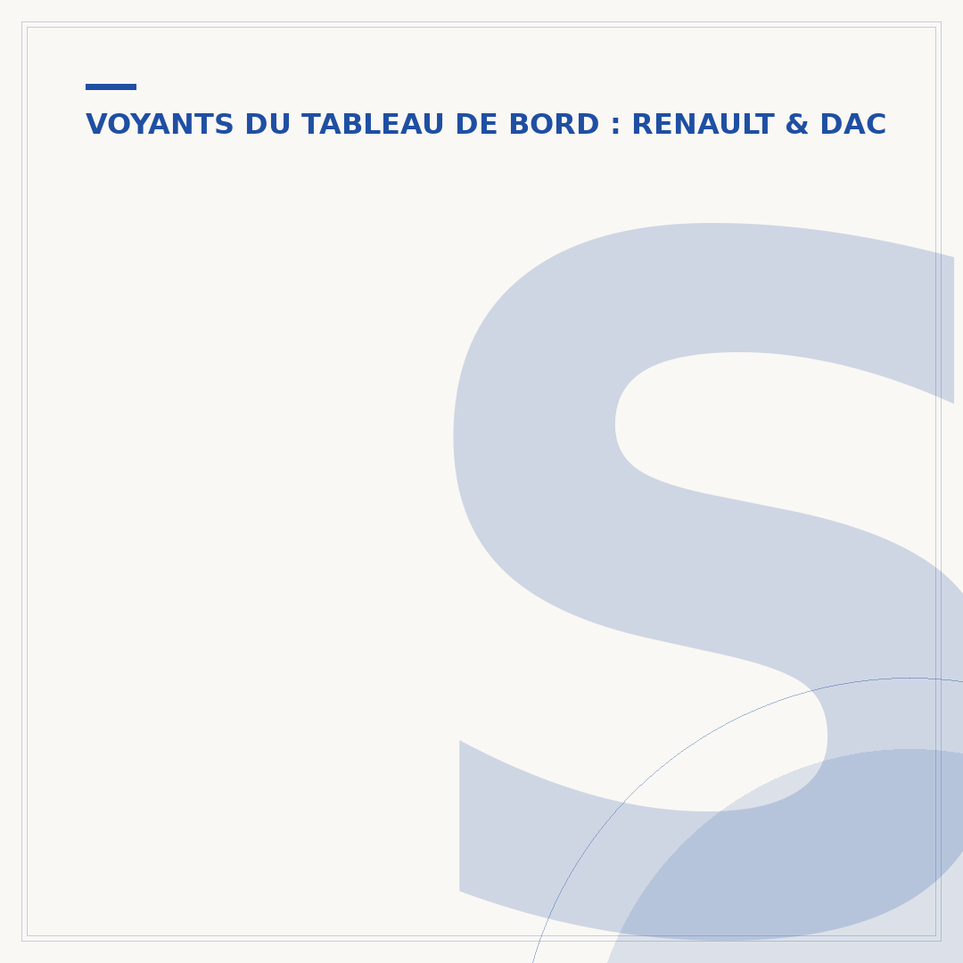 Signification des voyants du tableau de bord Scenic 2