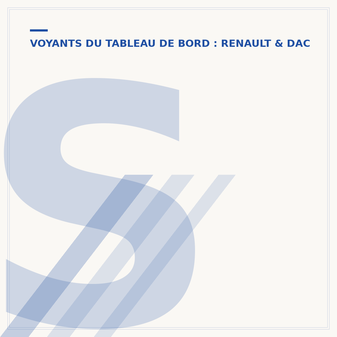 Signification des voyants du tableau de bord Twingo 1