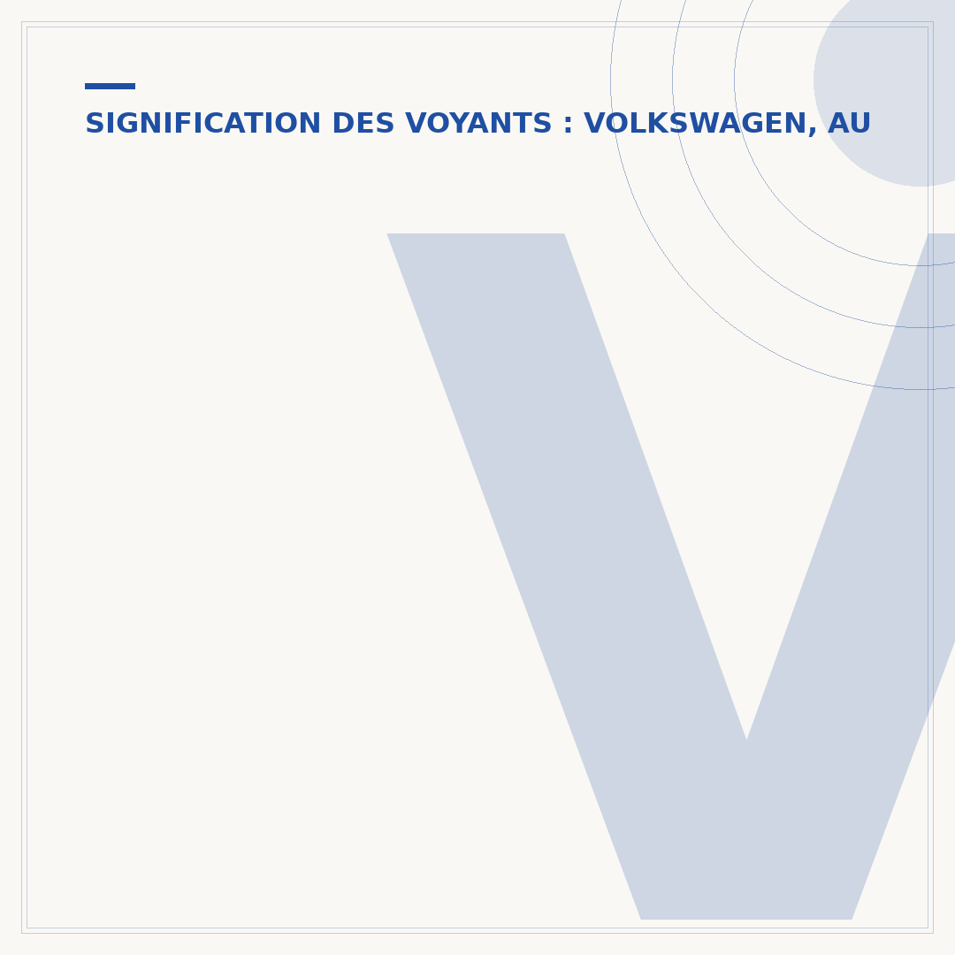 Voyant volant orange Golf 5 : signification et solutions