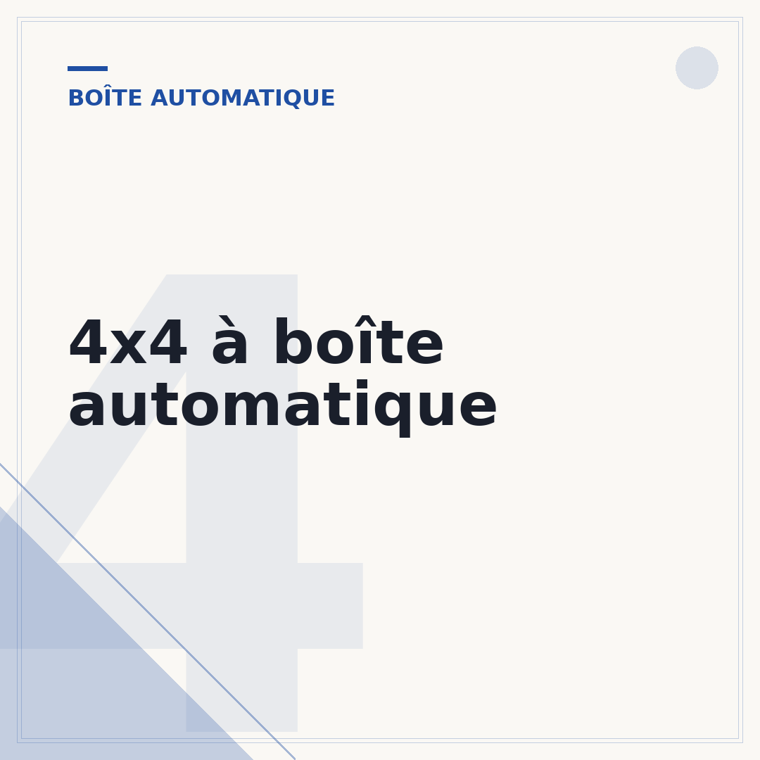 4x4 à boîte automatique