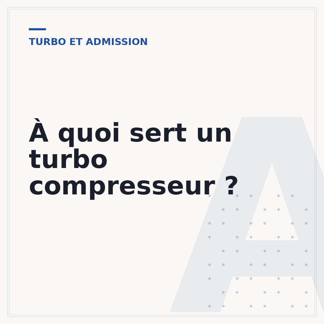 À quoi sert un turbo compresseur ?