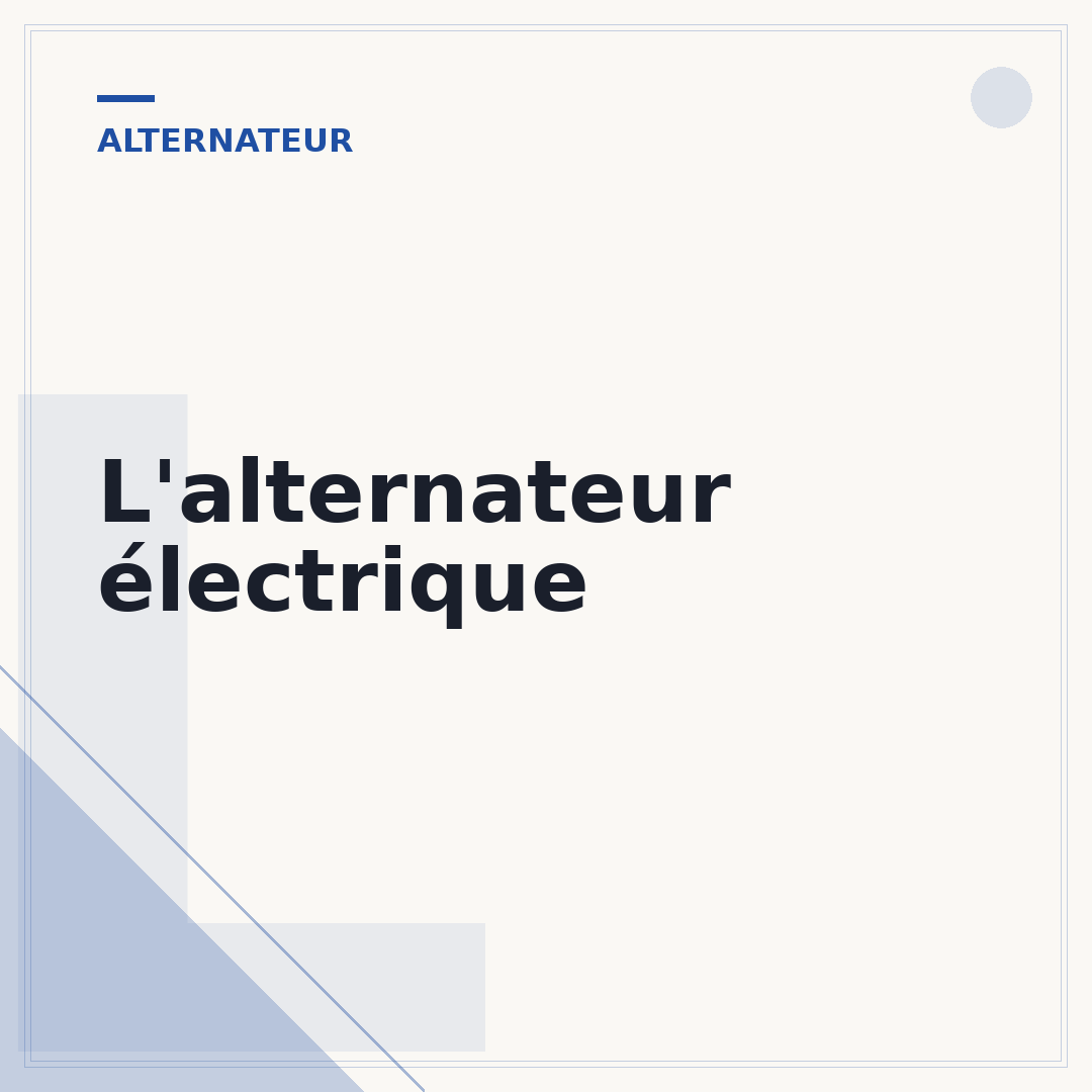 L'alternateur électrique