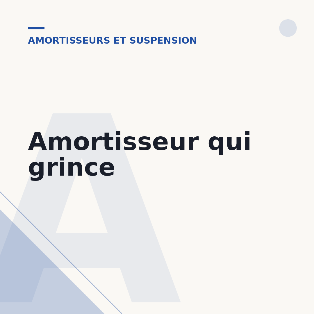 Amortisseur qui grince