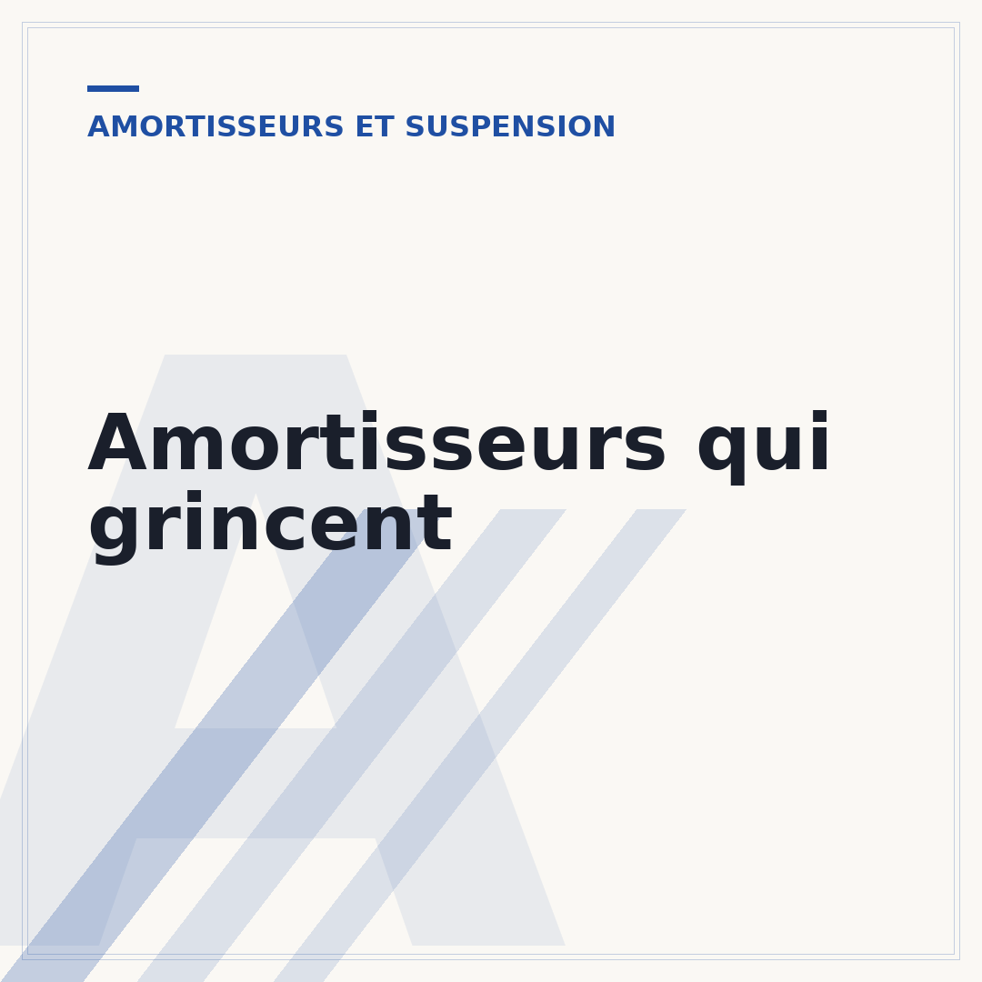 Amortisseurs qui grincent