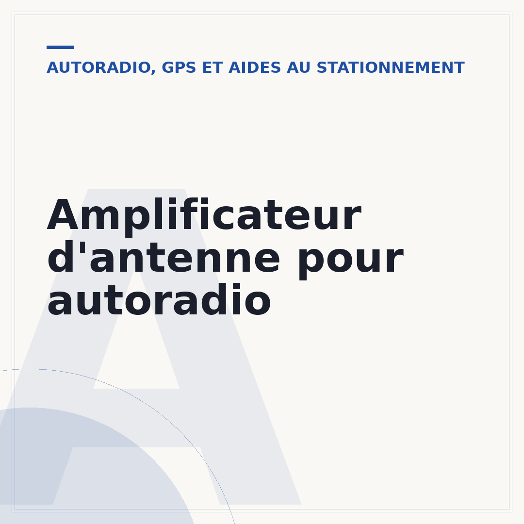 Amplificateur d'antenne pour autoradio