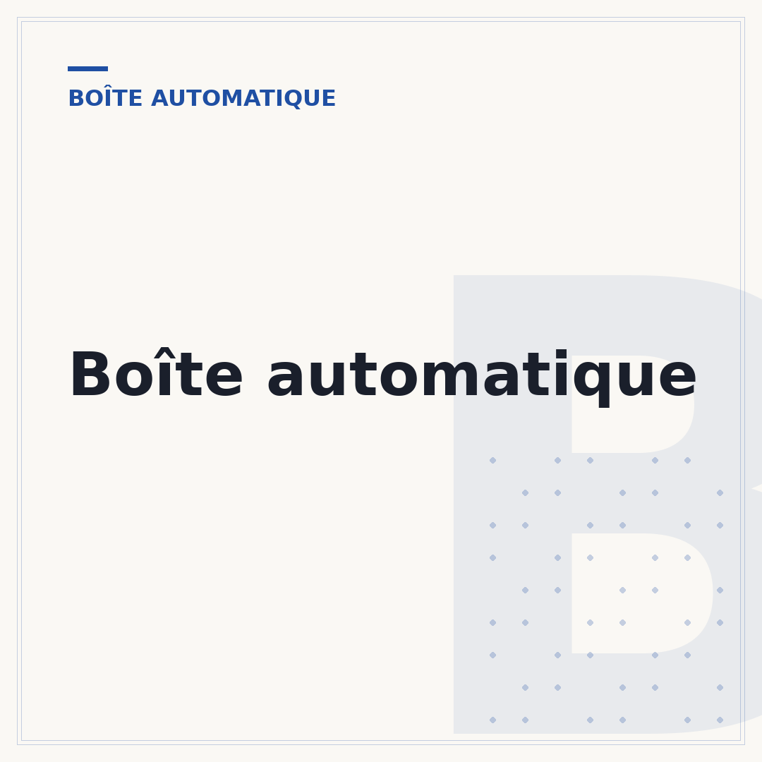 Boîte automatique