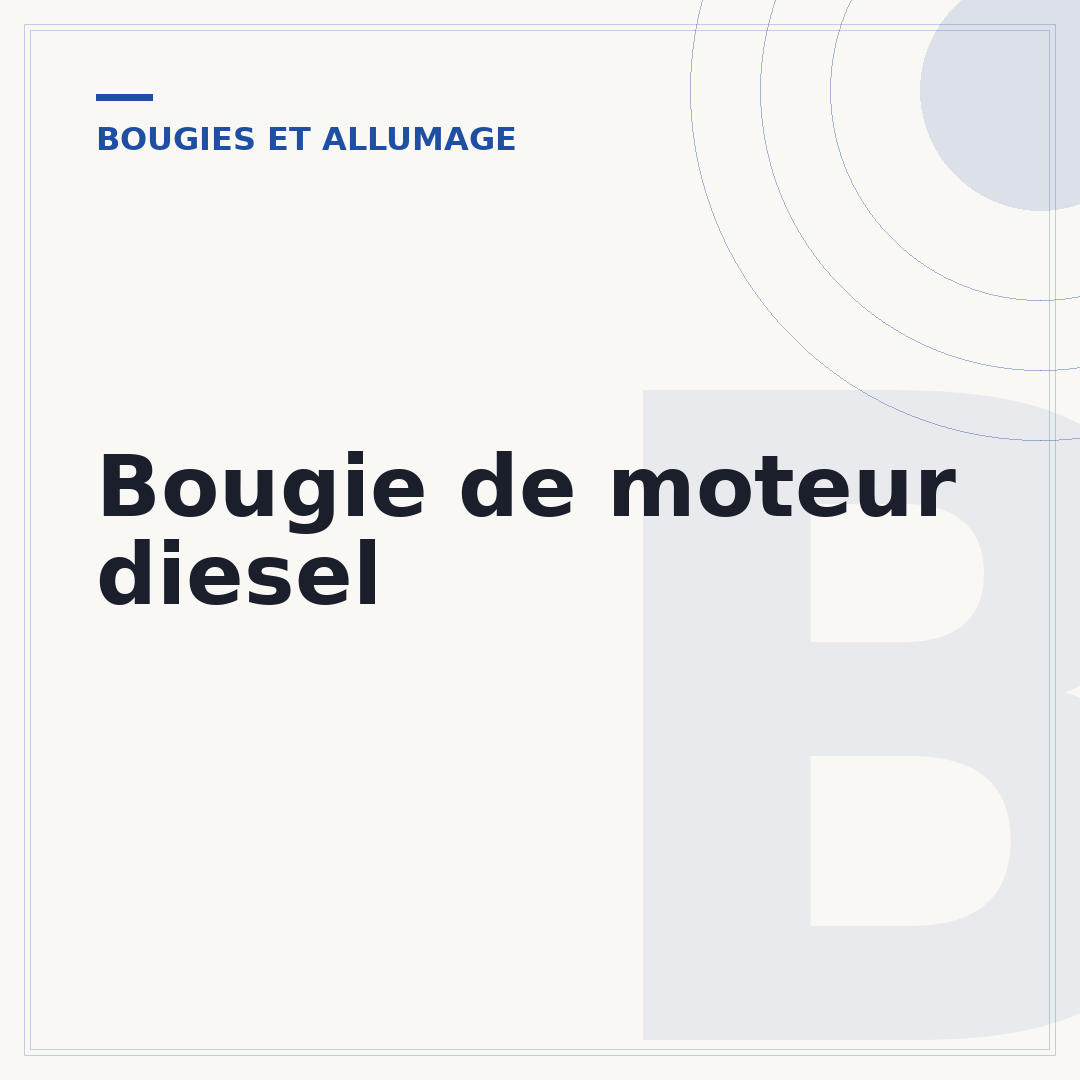 Bougie de moteur diesel