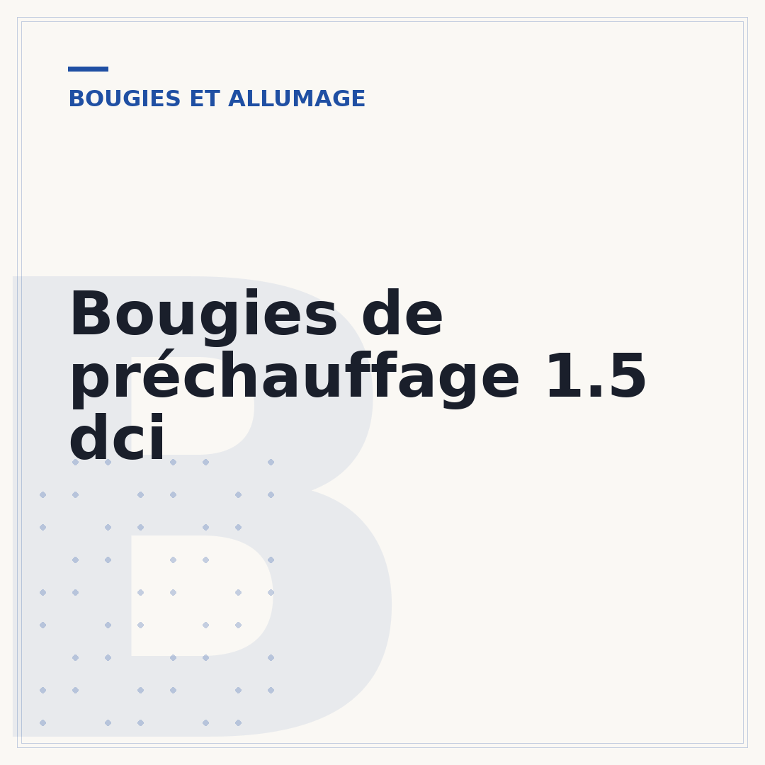 Bougies de préchauffage 1.5 dci