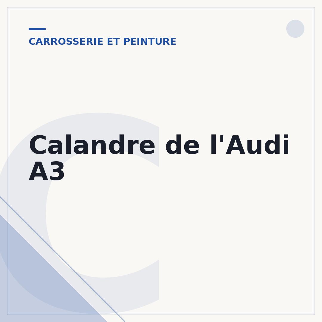 Calandre de l'Audi A3