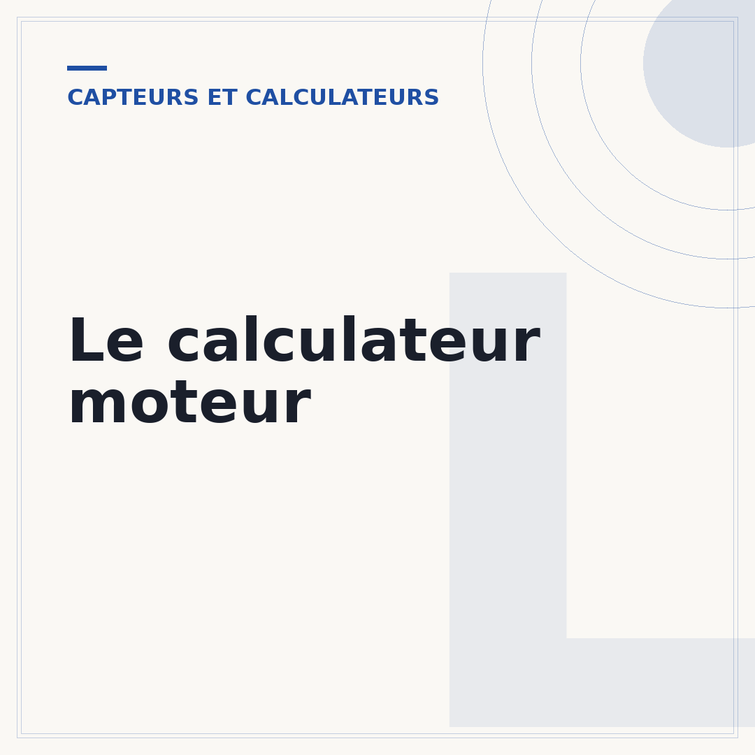 Le calculateur moteur
